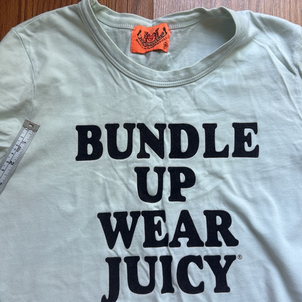juicy couture long sleeve top tshirt tee size small S - Picture 5 of 10